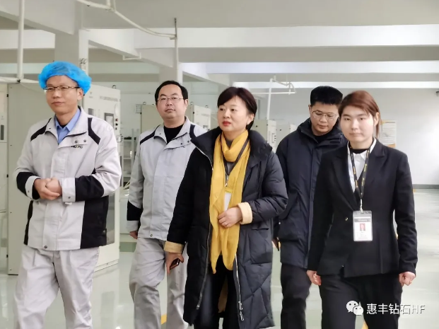 湖南超硬材料協(xié)會(huì)秘書(shū)長(zhǎng)到惠豐鉆石參觀調(diào)研
